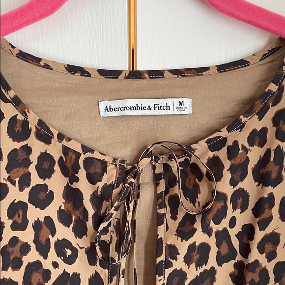 Abercrombie & Fitch Animal Print Tie-Front Top - Picture 2 of 7